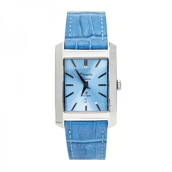 Alexandre Christie AC 1022 Silver Blue Leather Lady MDLSSBU